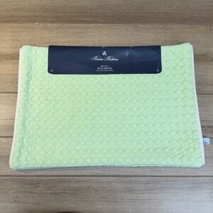 BROOKS BROTHERS Pure Beehive PLACEMATS 13x19 Set Of 4 Light Green Patrick Spring